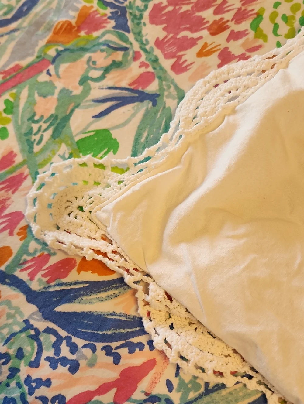 White Lace Crochet Embroidery Decorative Pillow Cover 25